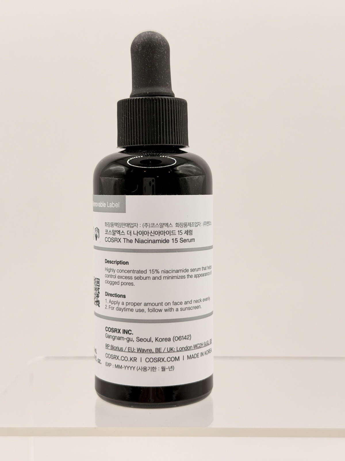 COSRX 15% Niacinamide Face Serum Full Size 30mL 1oz Minimize Pores Oil Control