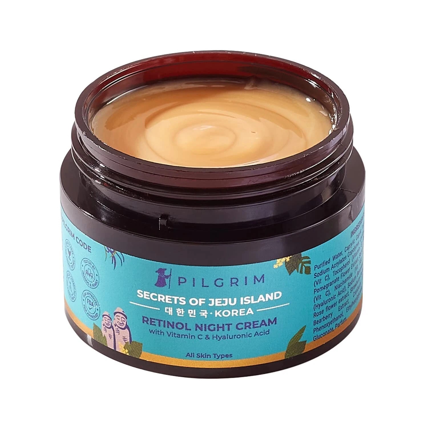 Pilgrim Korean Retinol Anti Aging Night Cream With Hyaluronic Acid 50gm
