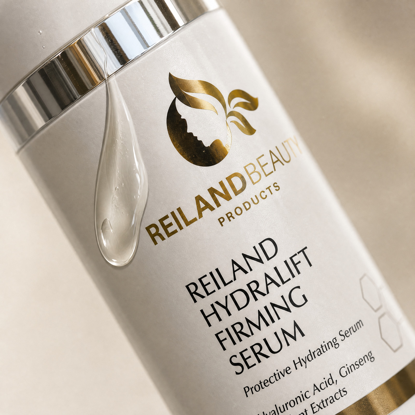 Reiland HydraLift Firming Face Serum, Hyaluronic Acid & Snow Mushroom, Anti-Agin