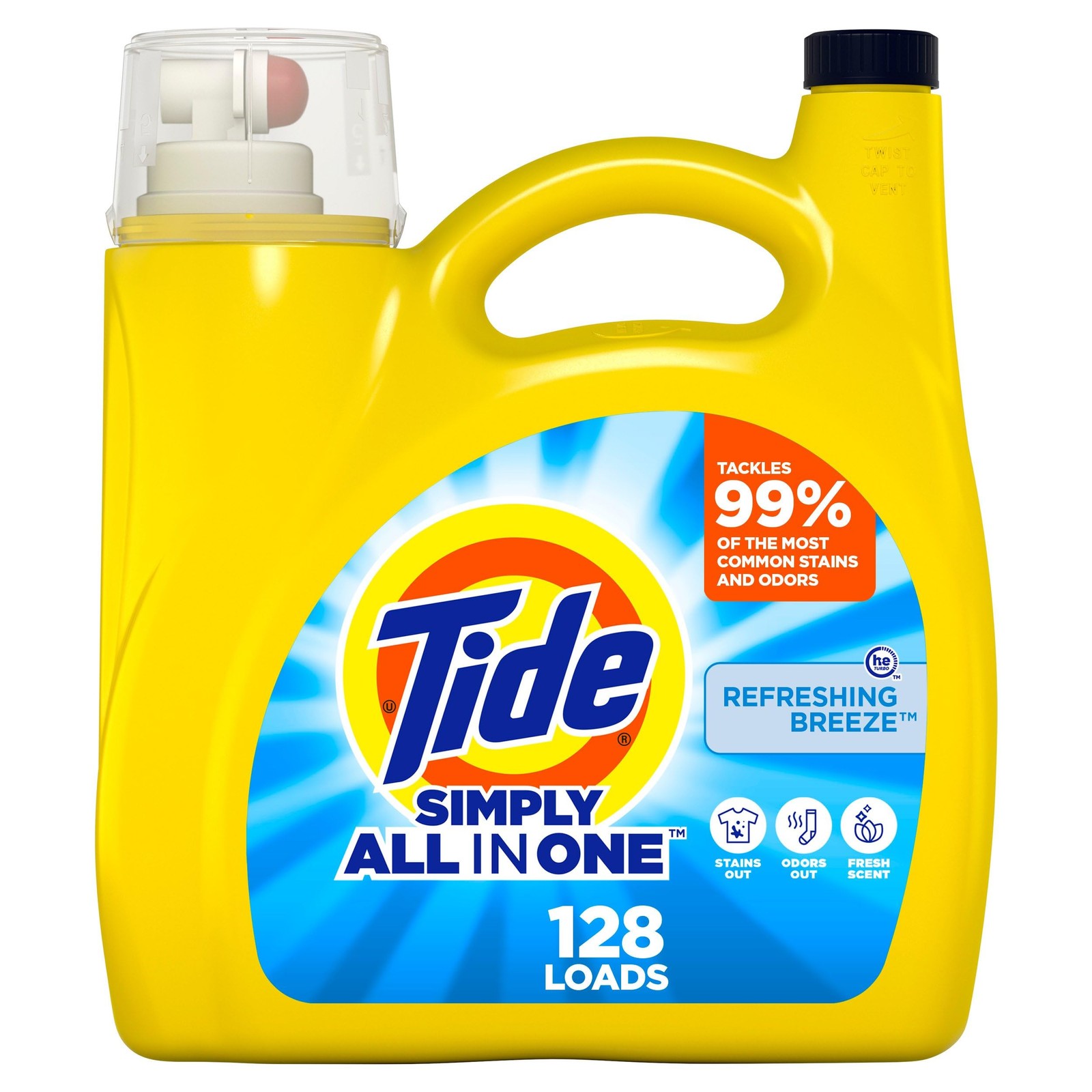 Tide Simply All-In-One Liquid Laundry Detergent, 168 Fl Oz (Pack of 1)