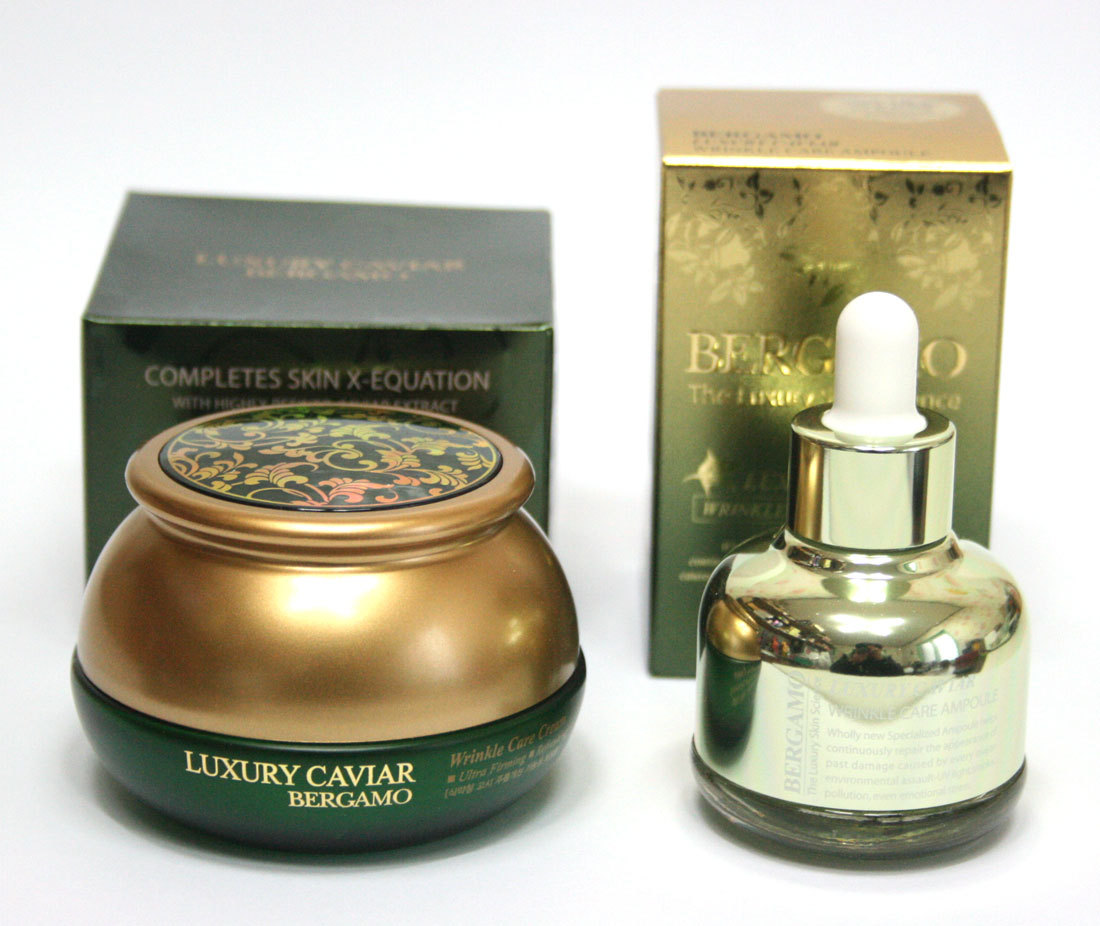 [BERGAMO] Luxury Caviar Wrinkle Care Cream 50g & Ampoule 30ml / Korean Cosmetics