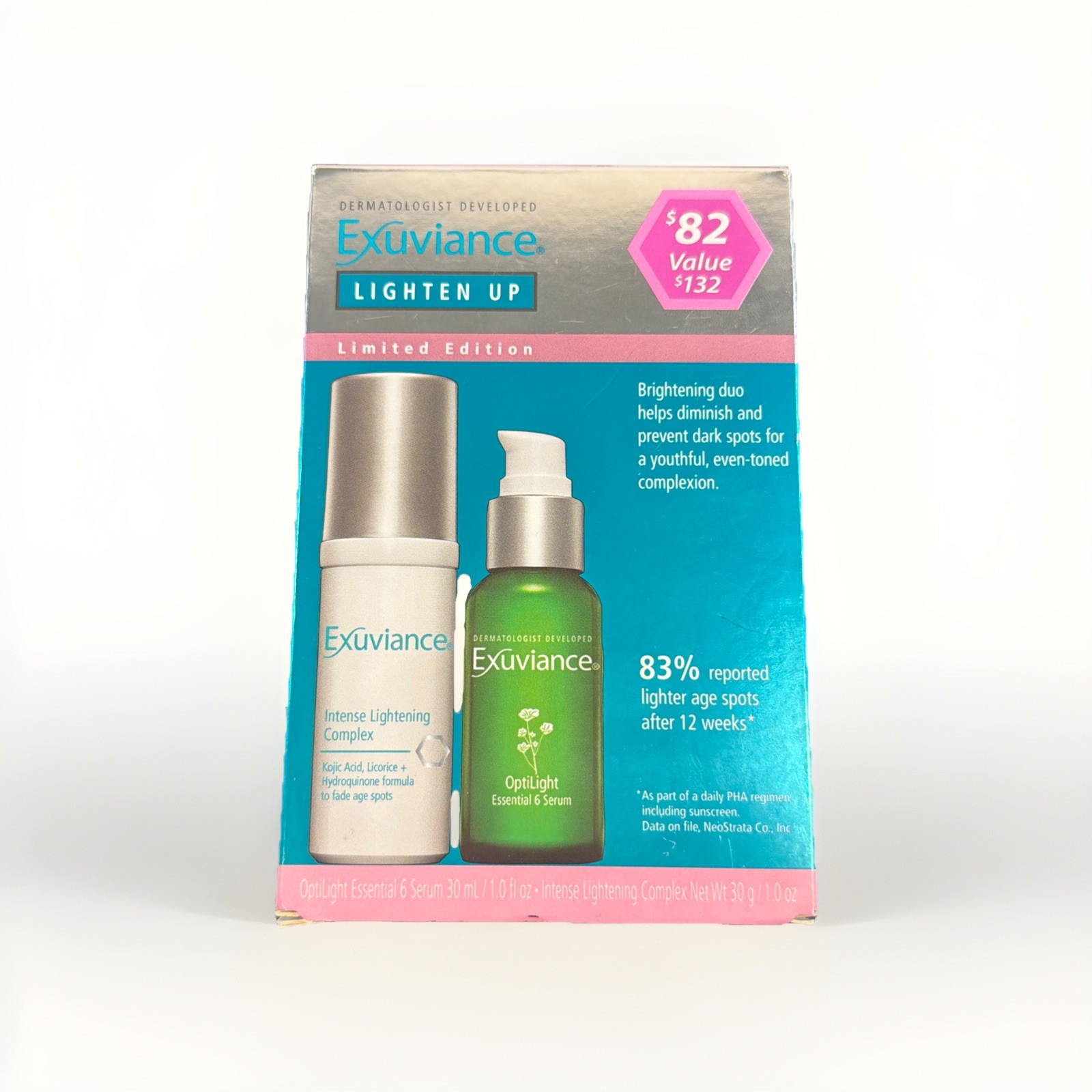 Exuviance Lighten Up Brightening Duo NIB – Intense Lightening Complex & Serum