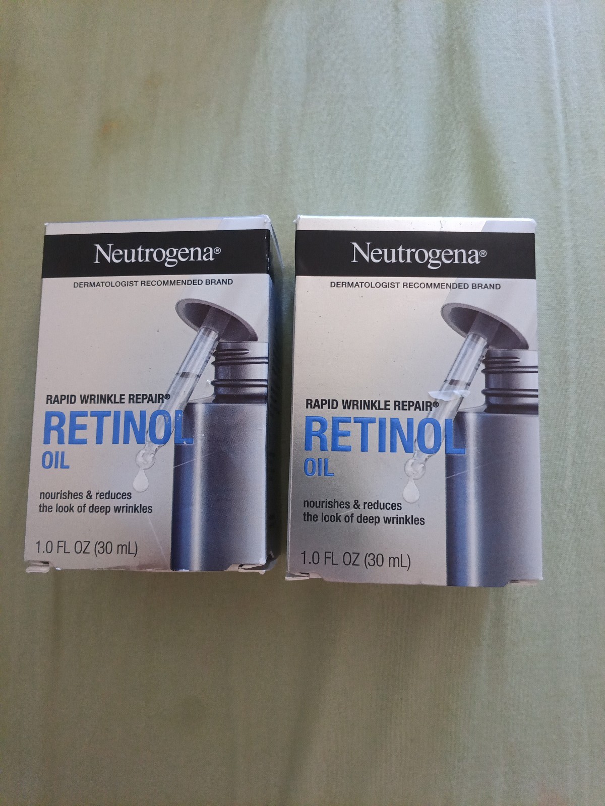 2 PK Neutrogena Rapid Wrinkle Repair Face Oil Retinol Serum 1.0oz. (B1)