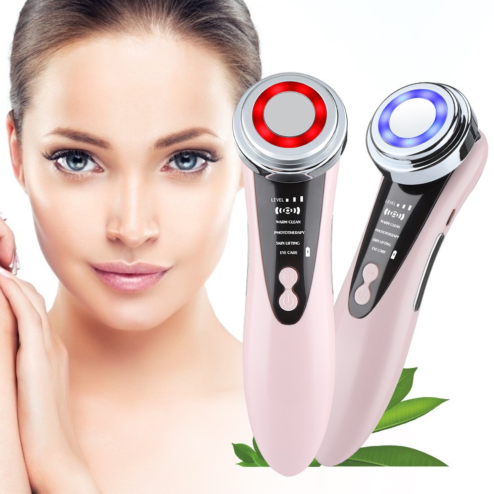 5 in 1 Face Massager Anti Aging LED Photon Therapy Beauty Device Firming Lifting
