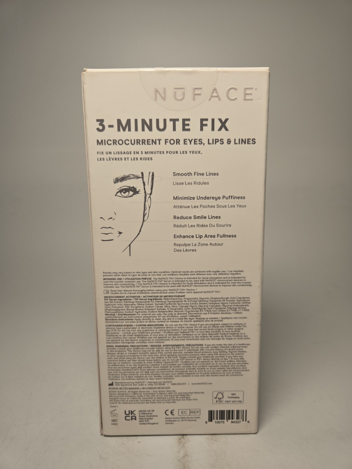 NuFACE FIX MicroWand Eyes, Lips & Lines Microcurrent Anti-Aging Device