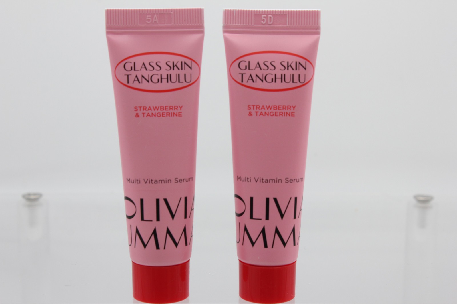 Olivia Umma 2 PC Glass Skin Tanghulu Multi Vitamin Serum, Strawberry, Mini 0.33