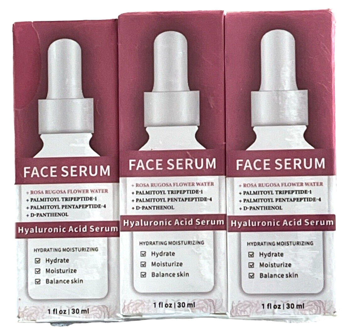 Hyaluronic Acid Serum 3 Pack Anti Aging Hydration Youthful Radiance 1 fl oz