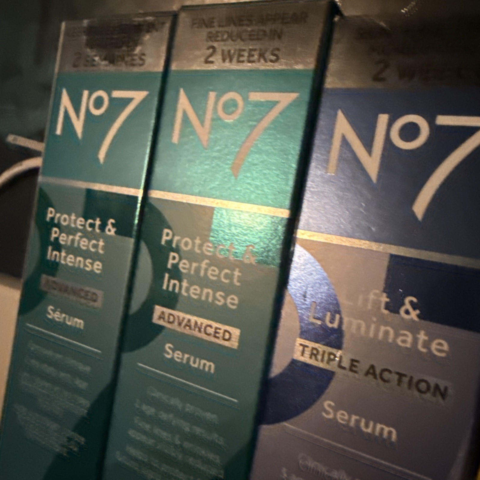 No7 Protect & Perfect Intense Advanced & Triple Action Serum Anti-Aging 3 Packs