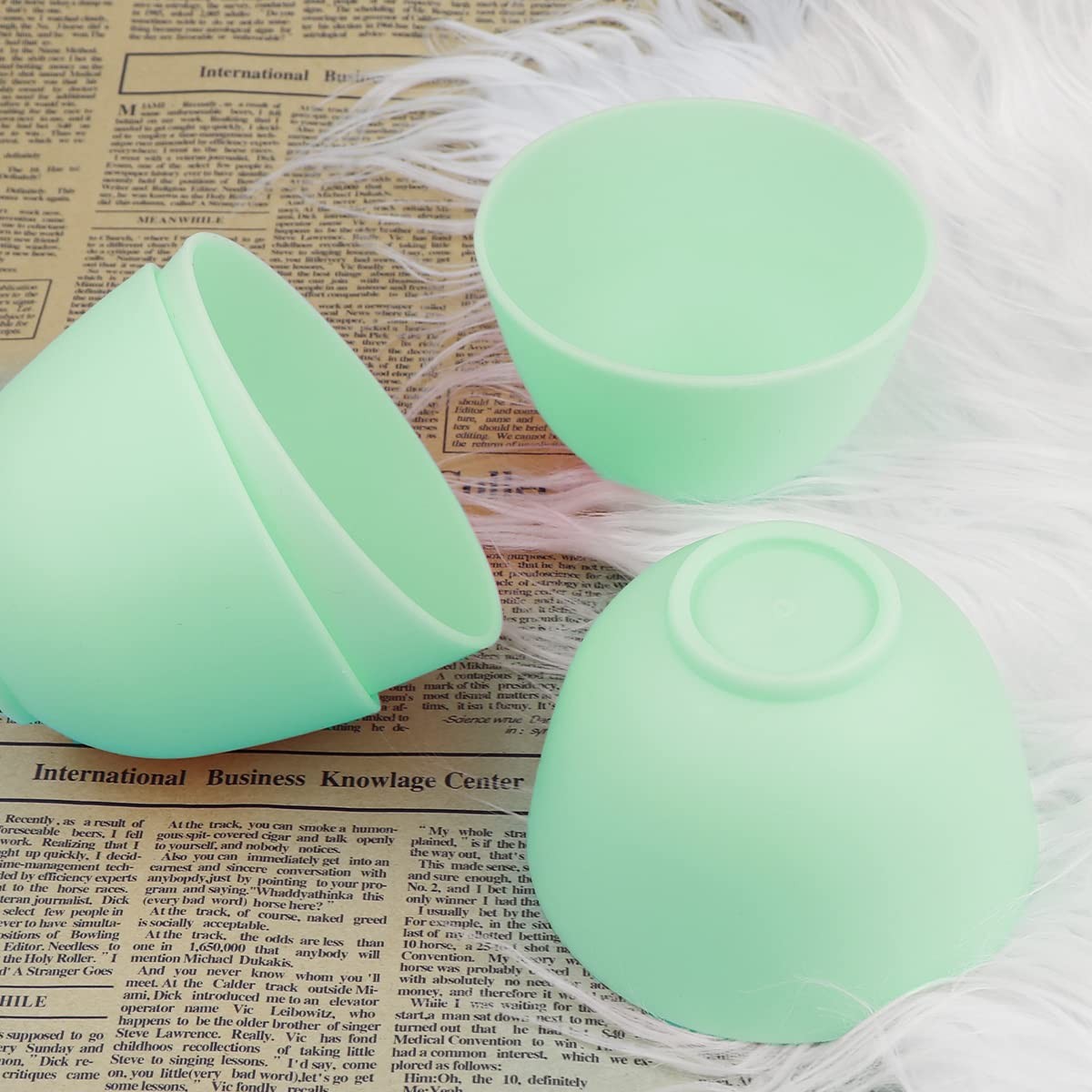 4Pcs Diy Mixing Bowl, Microwavable Silicone Mud Bowl Cosmetic Beauty Tool for…