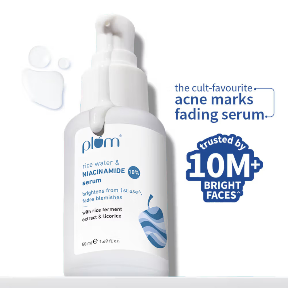 Plum 10% Niacinamide Brightening Face Serum With Rice Water 50 ml