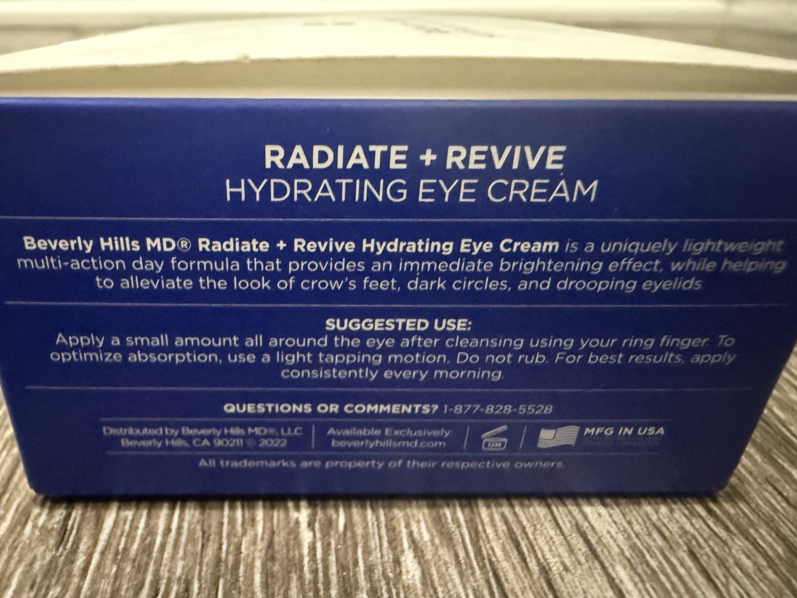 Beverly Hills MD Radiate Revive Hydrating Eye Cream 1 oz Lightweight Anti Aging