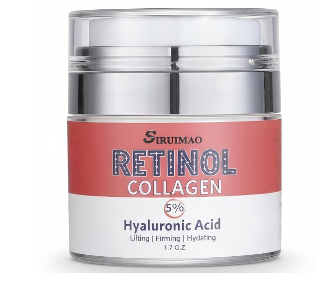 Retinol Face Cream Collagen 5% Hyaluronic Acid Anti Aging Moisturizer