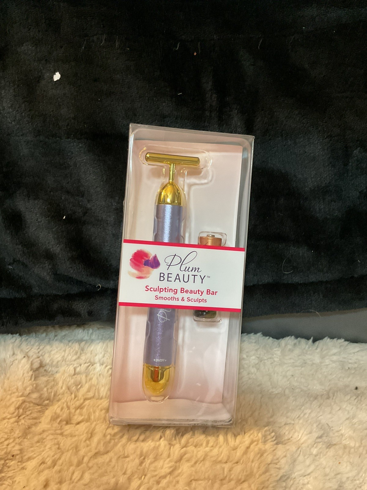 Plum Beauty PURPLE Sculpting Beauty Bar Face Massager with Battery