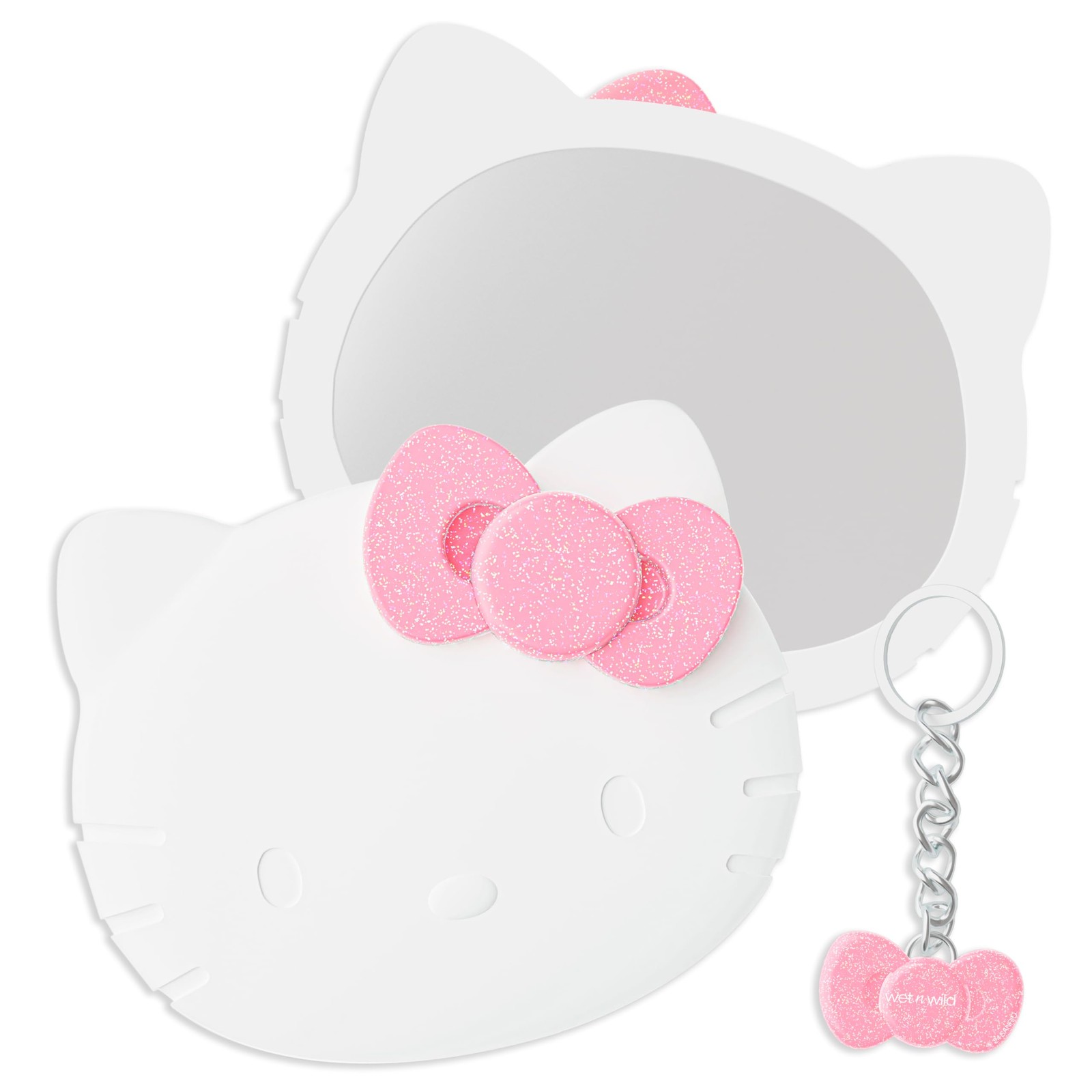 wet n wild Hello Kitty Collection, Mirror & Pink Bow Keychain Duo, Comfort-Grip