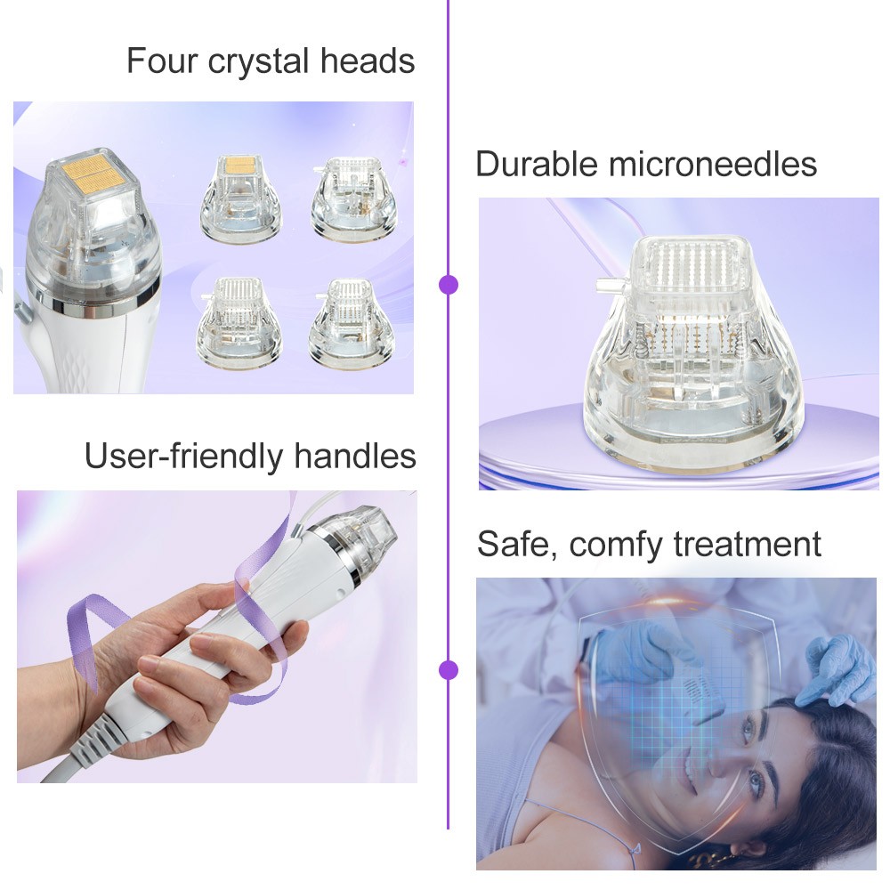 2 in 1 Fractional Micro Beauty Machine Cold Hammer Acne Removal Face Lifting Spa
