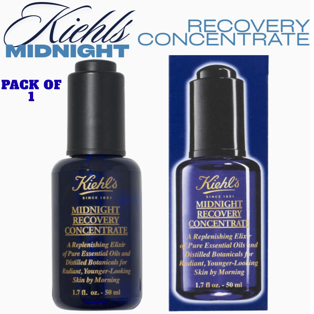 Kiehl’s Midnight Recovery Concentrate 1.7oz 50ml Face Oil Serum New Box