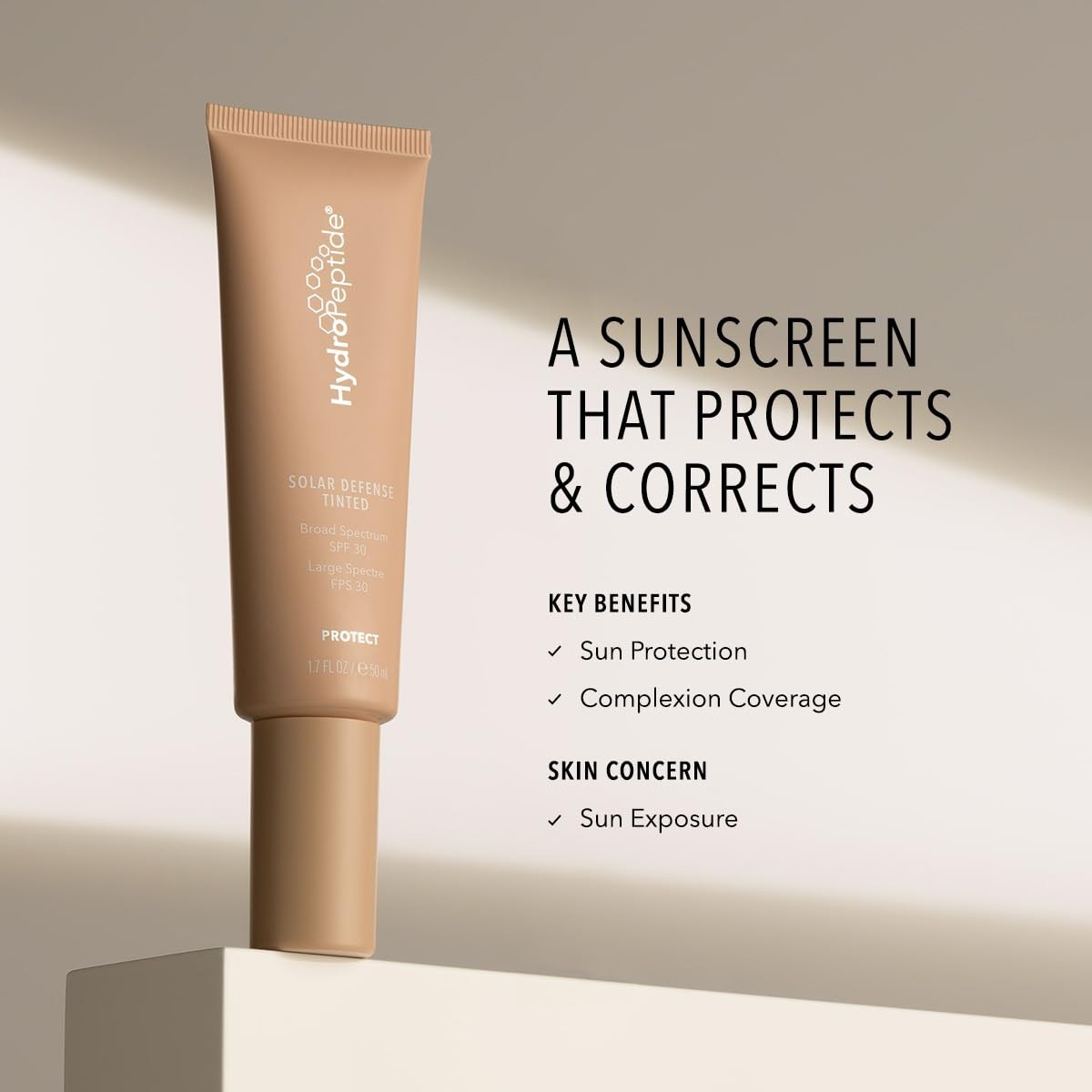 HydroPeptide Solar Defense Tinted Moisturizer 1.7 Fl Oz (Pack of 1),