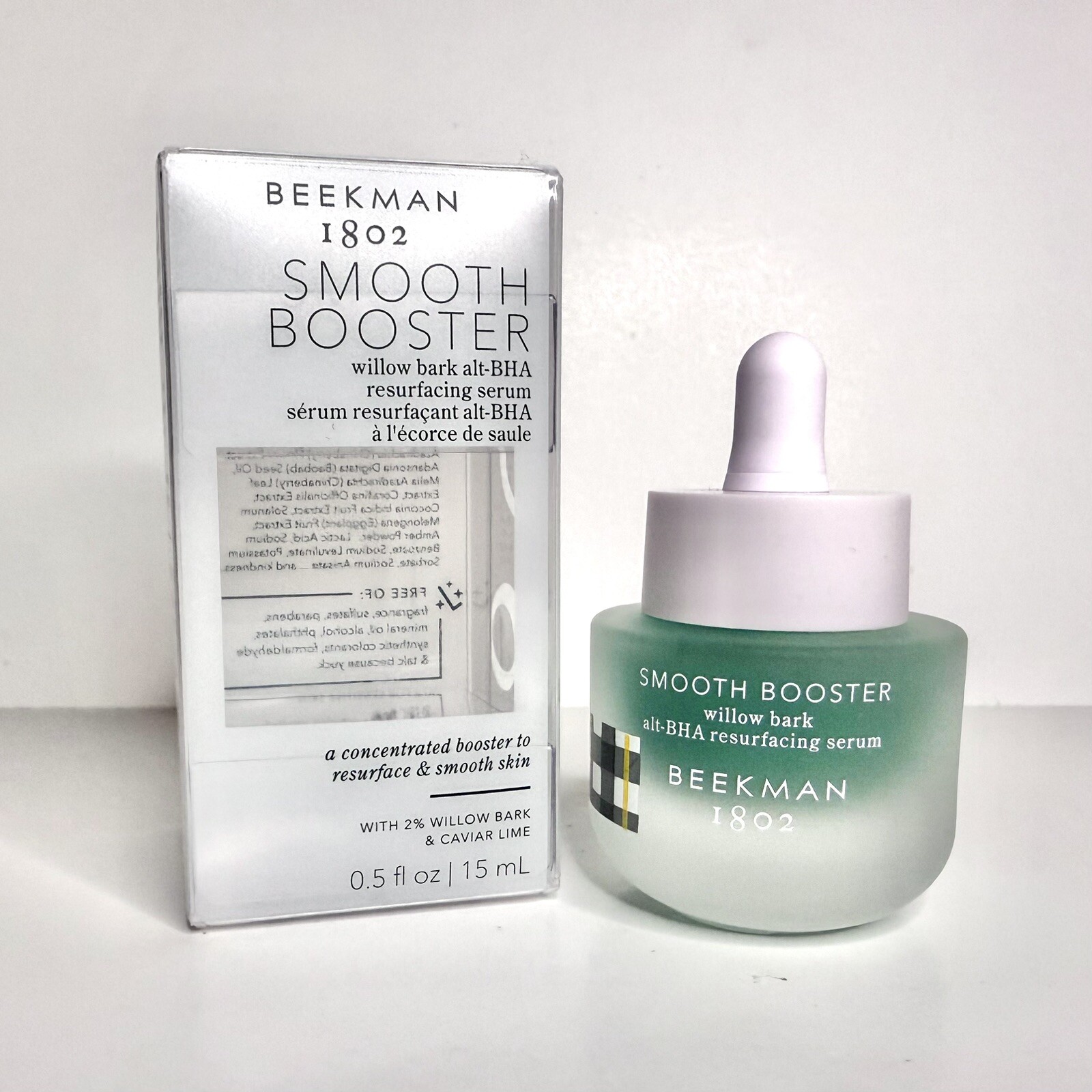 Beekman 1802 Smooth Booster Willow Bark Exfoliating Serum – 0.5 fl oz Boxed