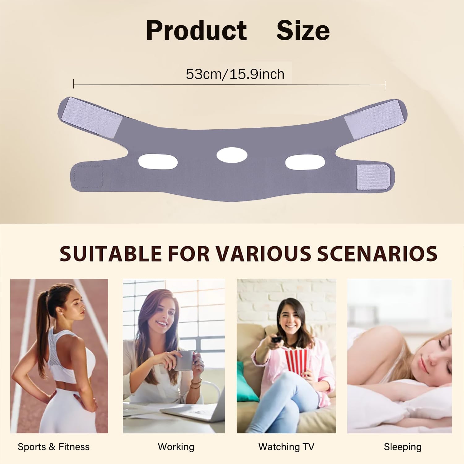Chin Strap Jawline Shaper & Exerciser Adjustable V-Line Facial Shaper Wrap USA