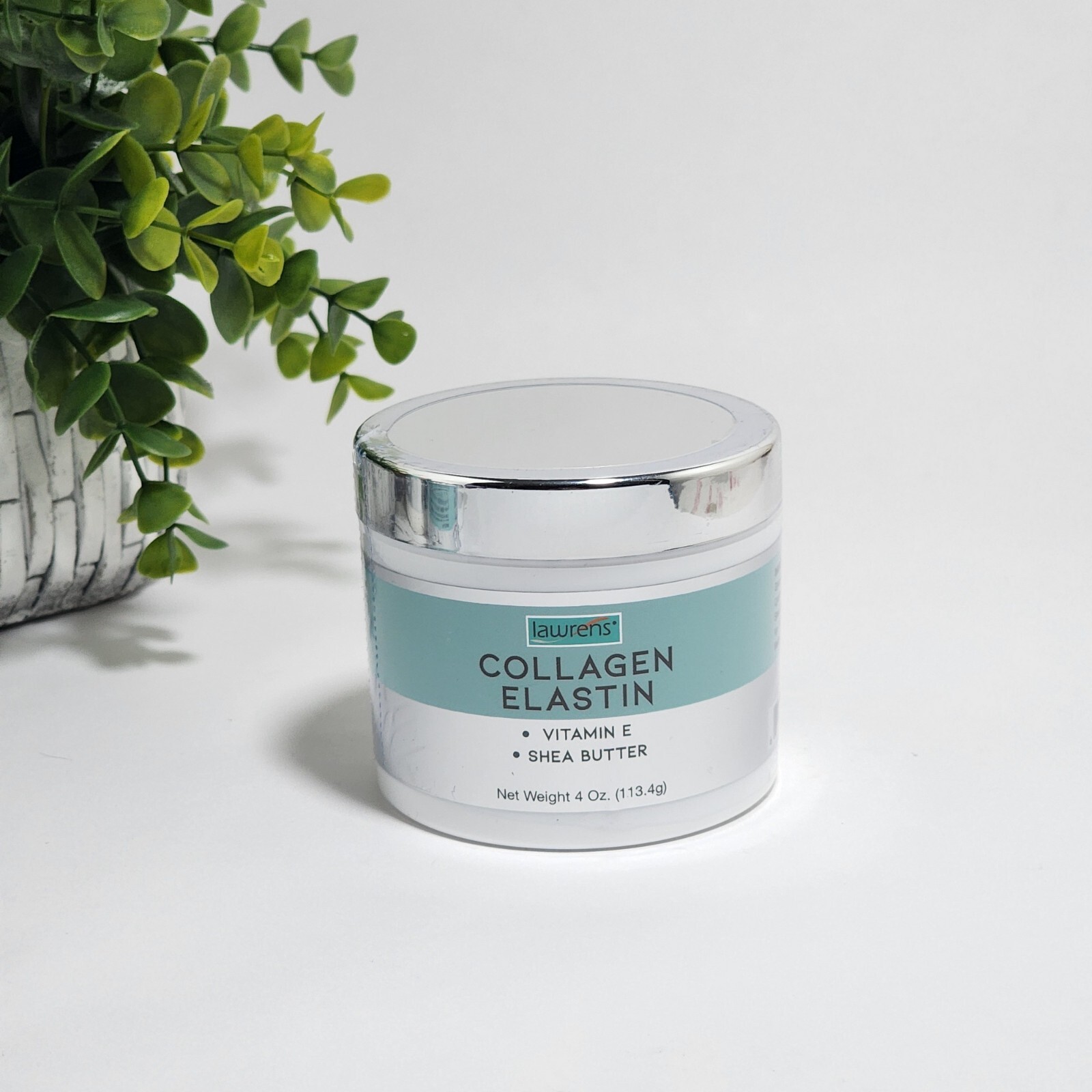 Lawrens Collagen Elastin Cream with Antioxidant Vitamin E & Shea Butter 4 oz