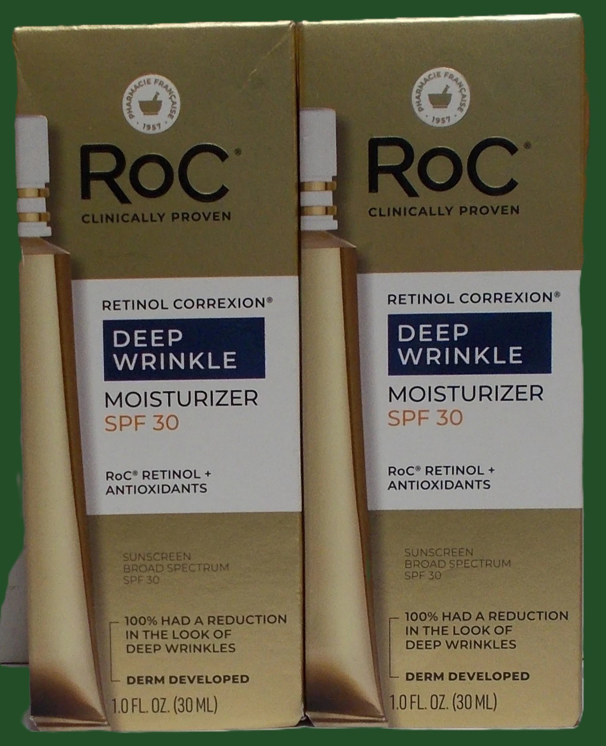 RoC Retinol Correxion Deep Wrinkle Moisturizer SPF 30 Exp. 11/2028 ( Lot Of 2 )