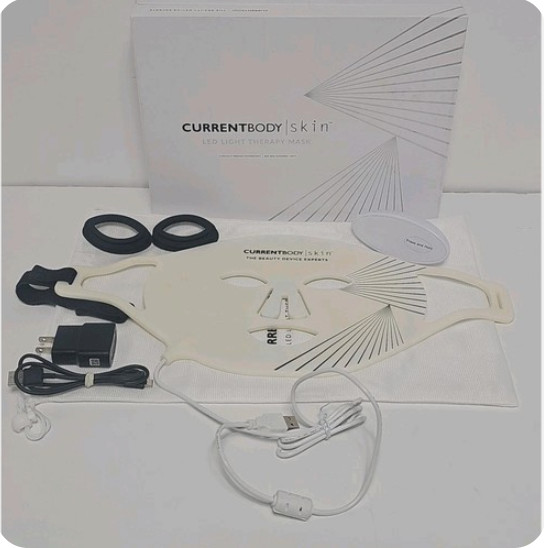 Current Body Skin LED Light Therapy Red Light Face Mask Used