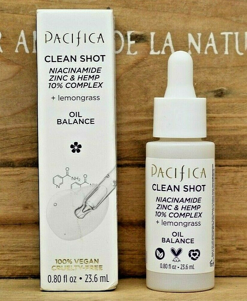 PACIFICA Clean Shot Niacinamide Zinc & Hemp Oil Balance 100% Vegan Cruelty Free