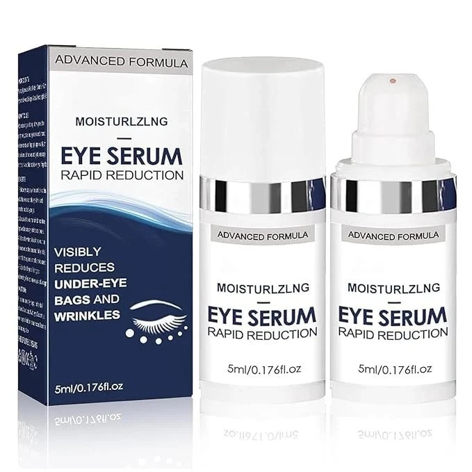 2 PCS Rapid Reduction Eye Serum, Anti Aging Serum Visibly Reduces Under-Eye Bags