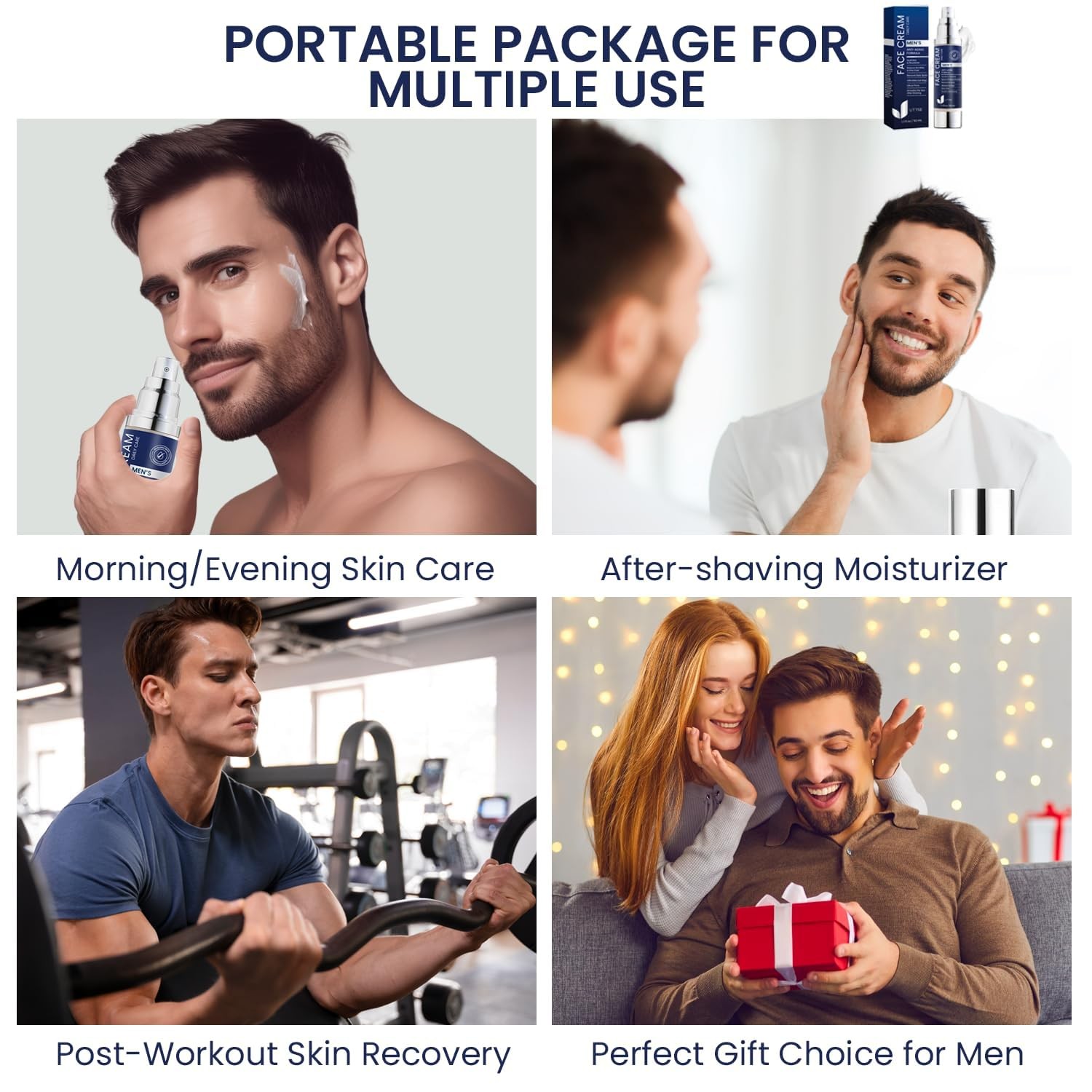 Uttse 6-in-1 Mens Face Moisturizer Face Cream for Men – Reduce the Look of Ey…