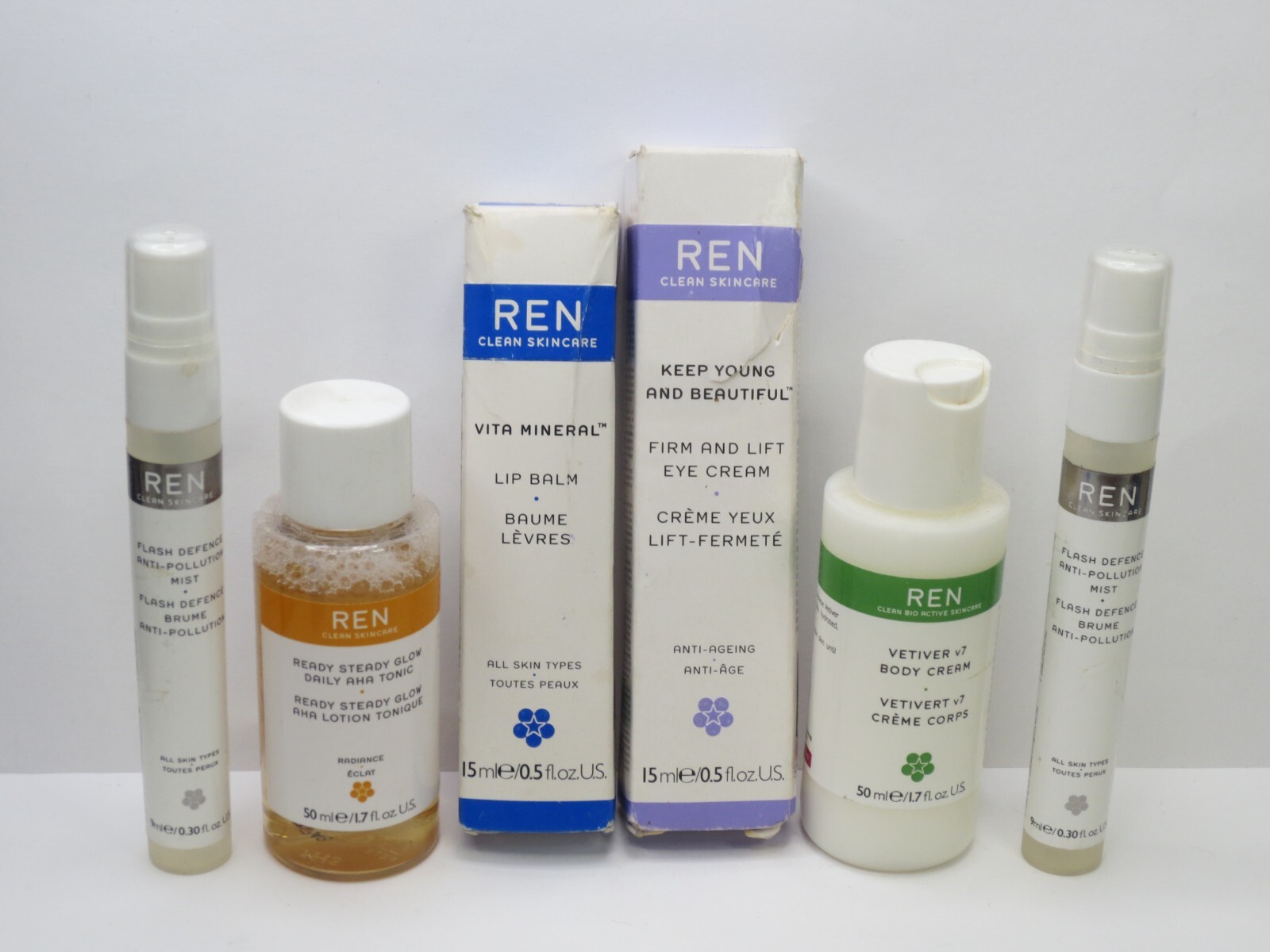 REN 6 ASSORTED SKINCARE PRODUCTS – TONER, BALM, CREAMS & MISTS *SEE DETAILS*