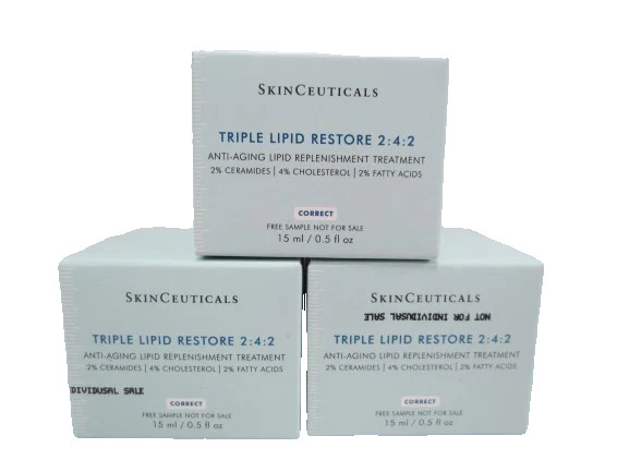 SKINCEUTICALS TRIPLE LIPID RESTORE 2:4:2 LIPID TREATMENT 0.5 OZ TRVL BOX SET 3