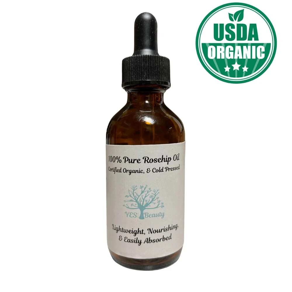 Rosehip Oil USDA Certified Organic 100% Pure – Face, Hair, Body – Cold Pressed