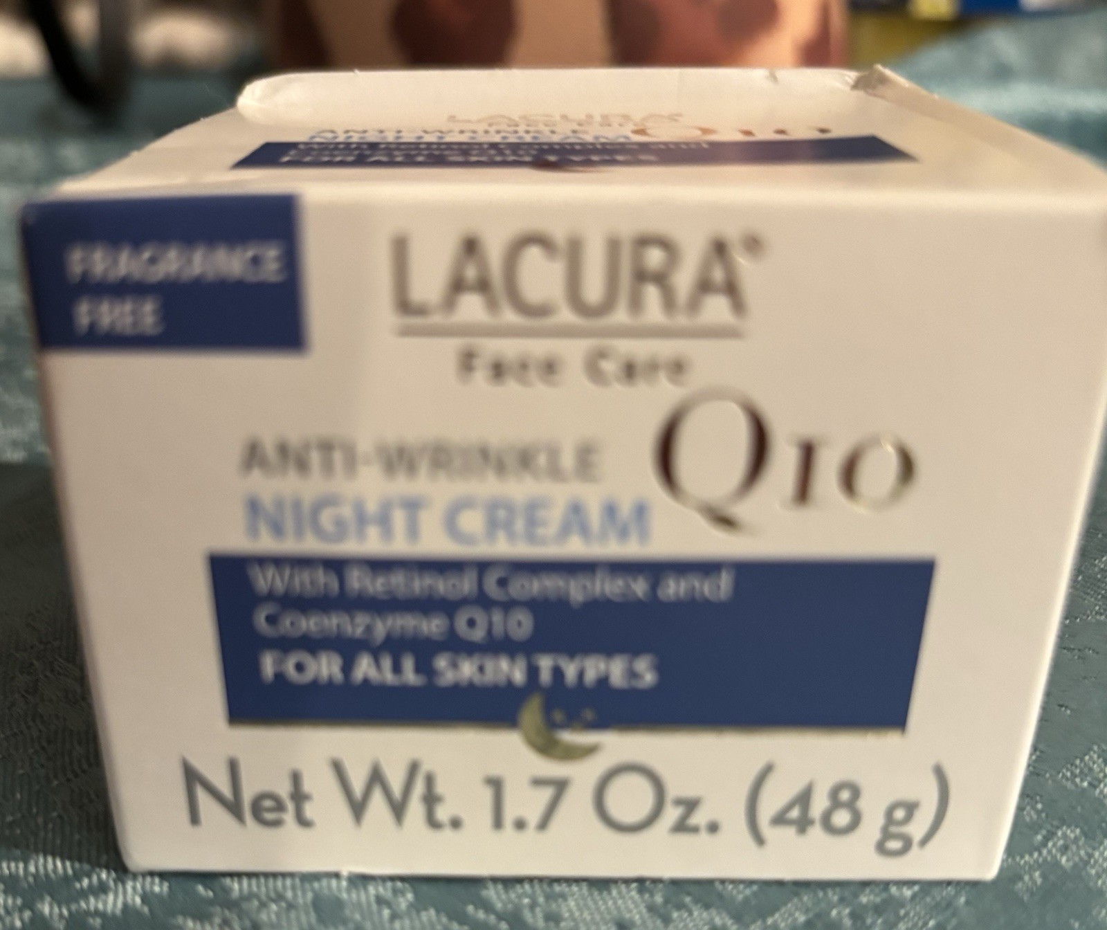 LACURA Q10 Anti-Wrinkle Night Cream 1.7 oz Fragrance Free Retinol Face Care