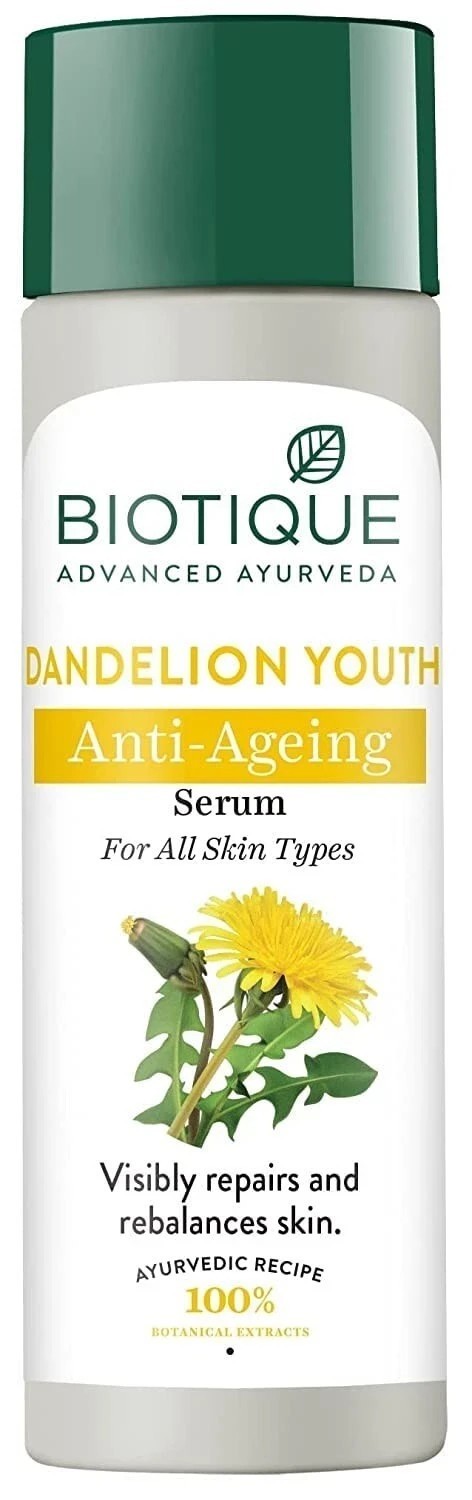 Biotique Dandelion Youth Anti-Ageing Face Serum, For All Skin Types, 190ml u080