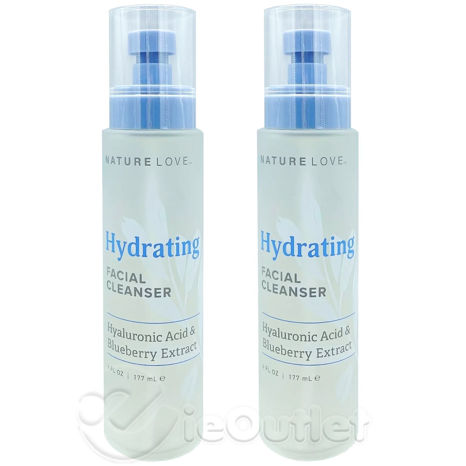 2-PACK Nature Love Hydrating Luxury Facial Cleanser w/ Hyaluronic Acid Blueberry