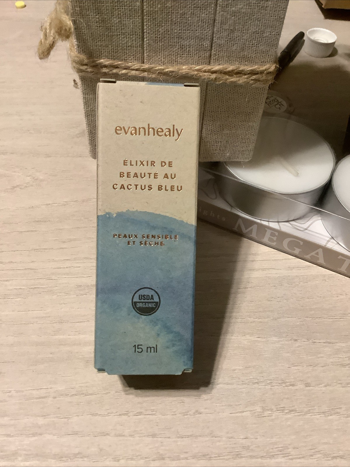 EVANHEALY BLUE CACTUS BEAUTY ELIXIR FOR SENSITIVE & DRY SKIN 0.5 FL. OZ. NIB