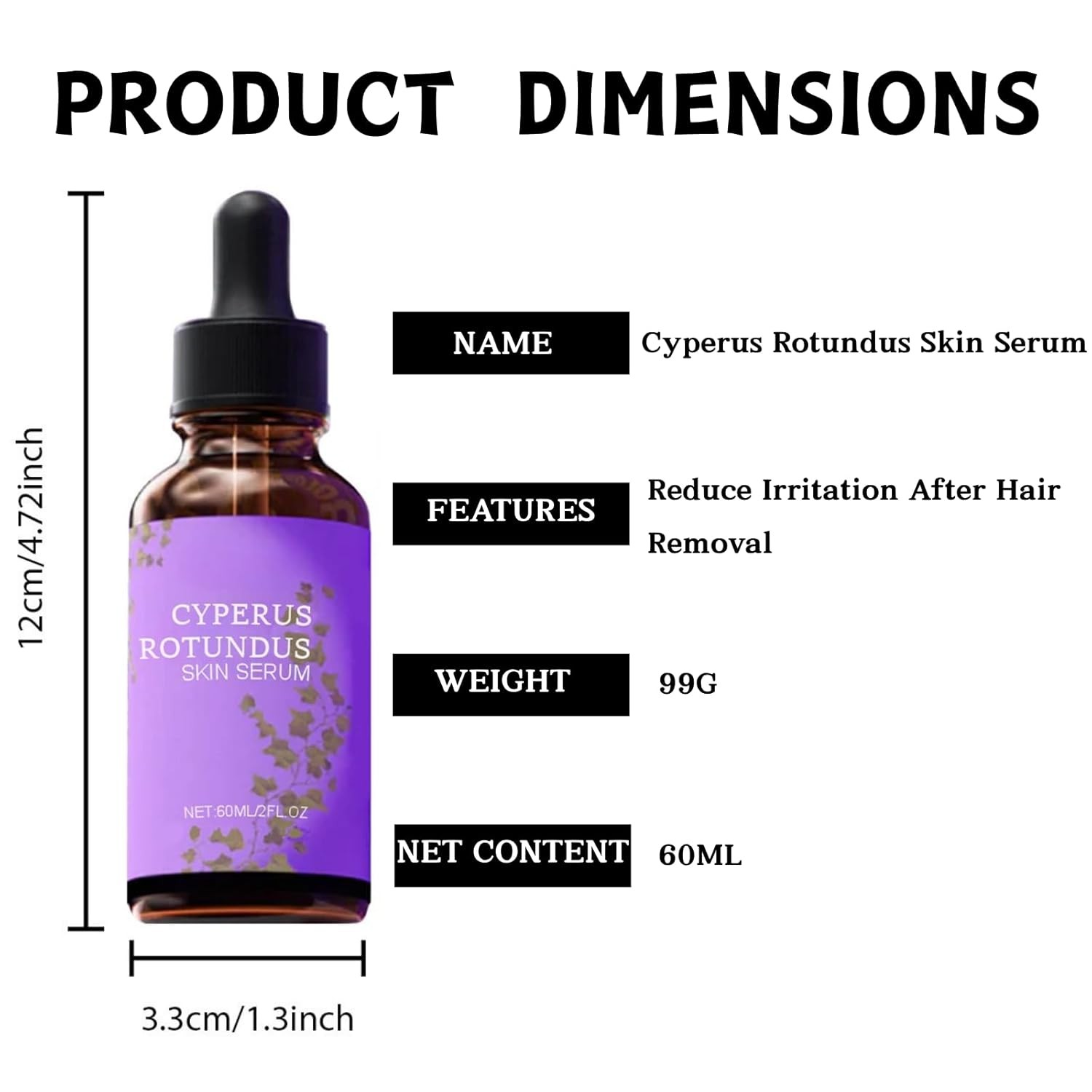 2PCS Cyperus Rotundus Skin Serum, Cyperus Rotundus Oil，Hair Removal Repair Ess