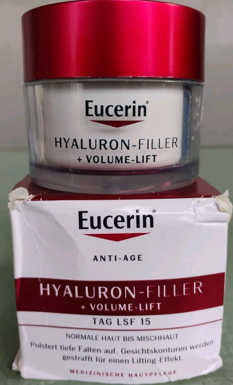 Eucerin Hyaluron Filler Volume Lift Day Cream 50ml 1.7oz Exp 06/2027 Damaged Box