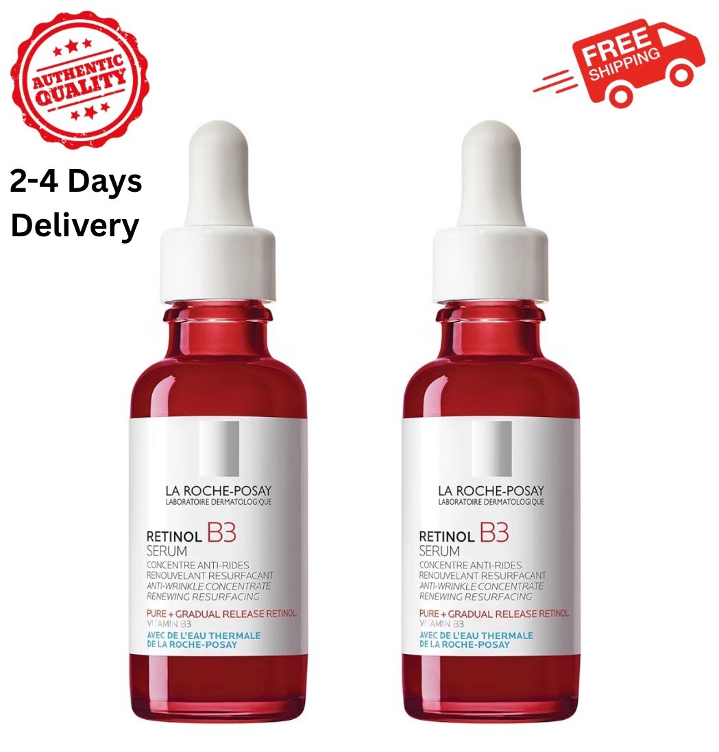 La Roche Posay Retinol Serum B3 Anti-Wrinkle Concentrate, 1 Oz, Pack of 2