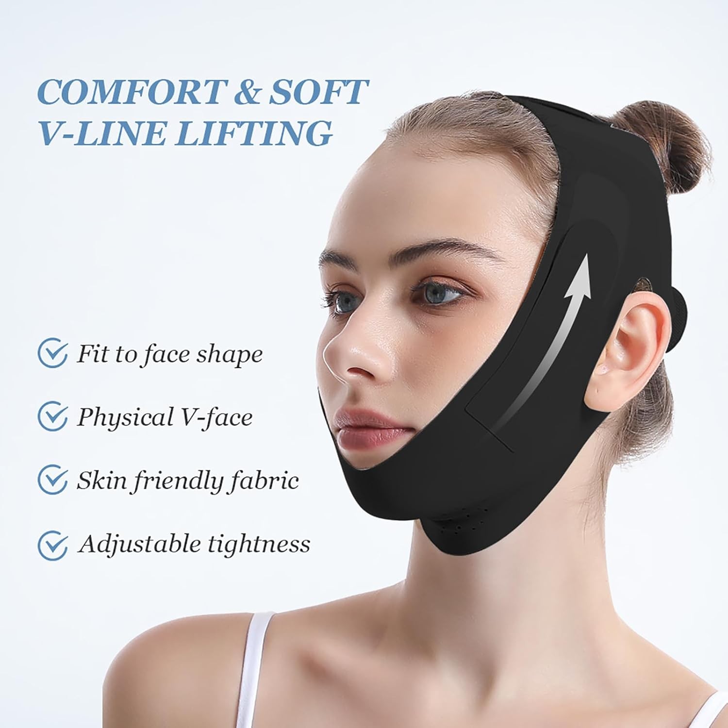 Reusable Facial Lifting Belt V Line Lifting Mask with Chin Strap Sleeping Face