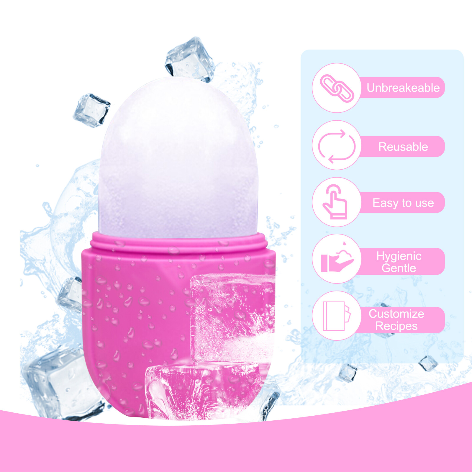 Ice Roller Mold Holder for Face Eyes Reusable Face Ice Roller Mould R8L2