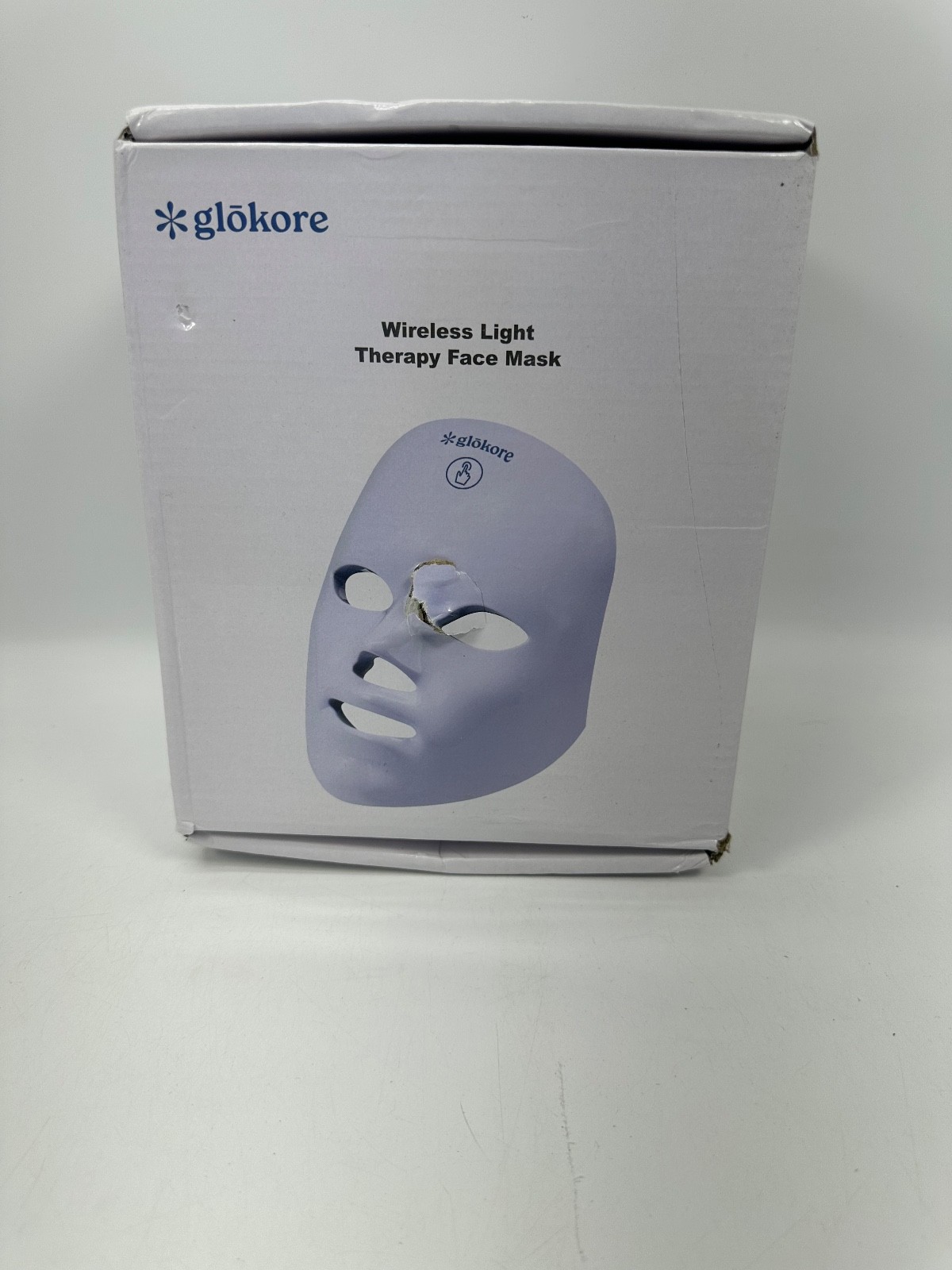 Glokore LED Wireless Light Therapy Face Mask Device White Open Box New