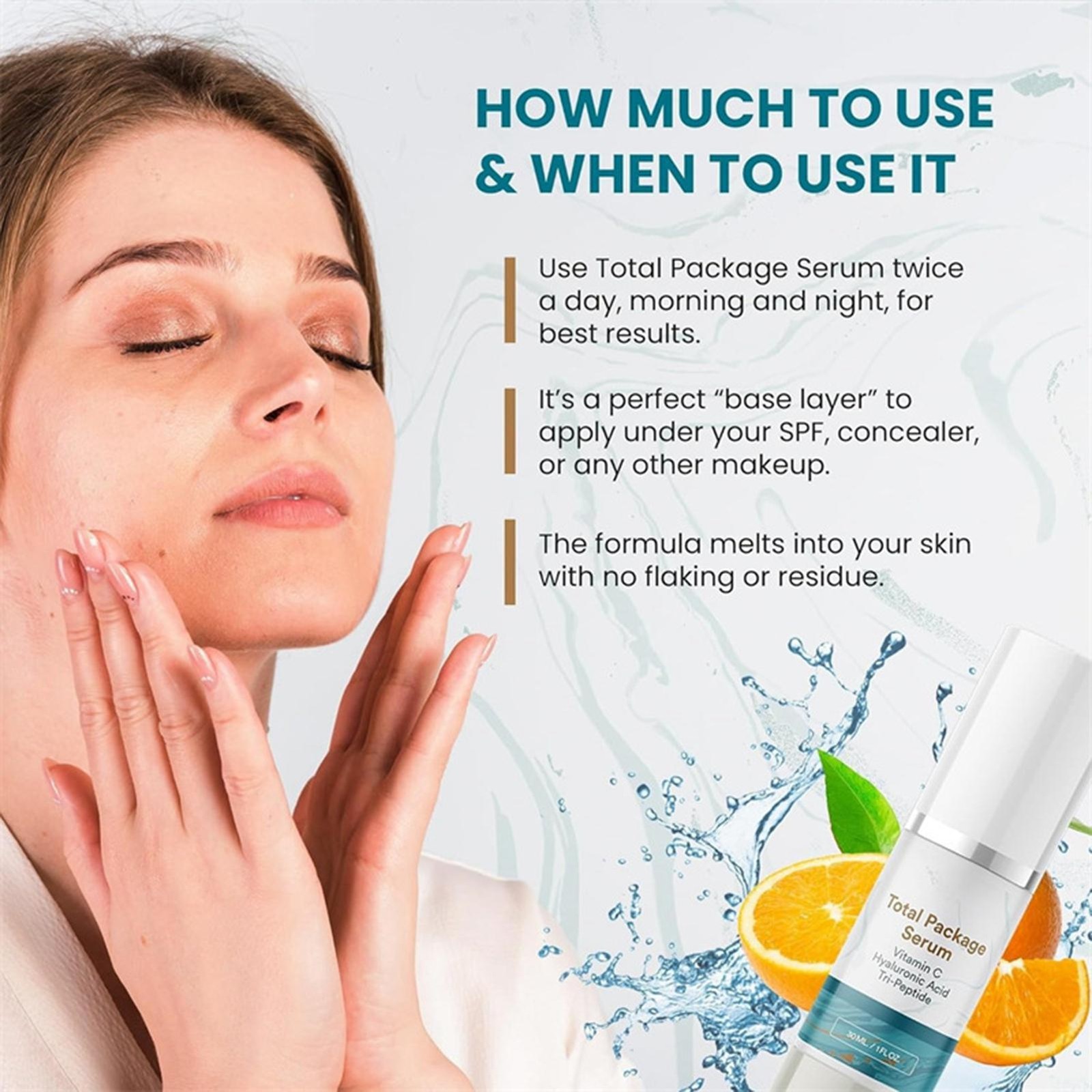 Sun Coast Sciences Total Package Serum Vitamin C Hyaluronic Acid Tri-Peptide 2oz