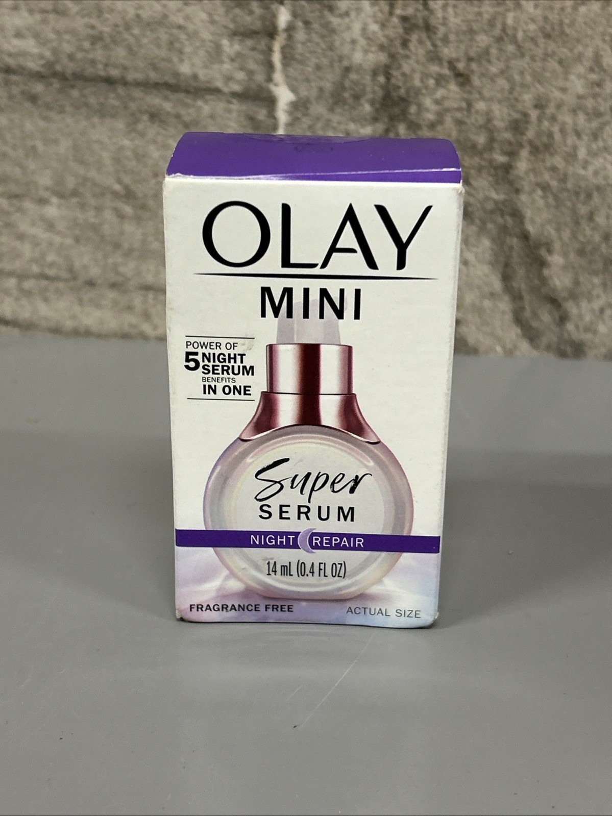 Olay Mini Super Serum Night Repair – 0.4 oz – Fragrance Free – Power of 5-in-1