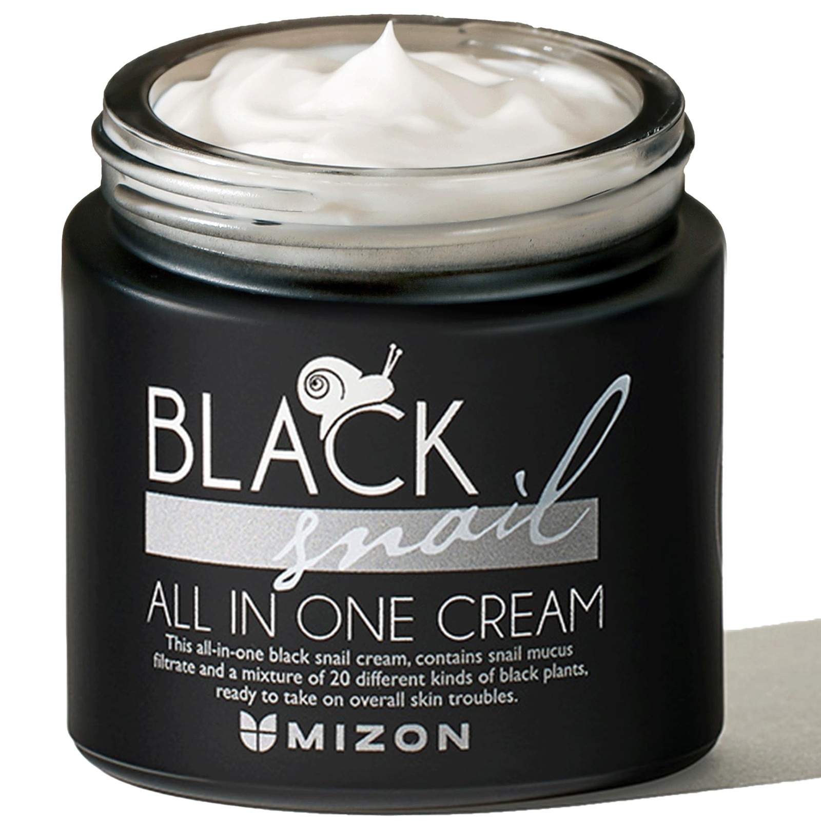 MIZON Black Snail All In One Cream Intensive 2.5 Fl Oz (Pack of 1), BLACK