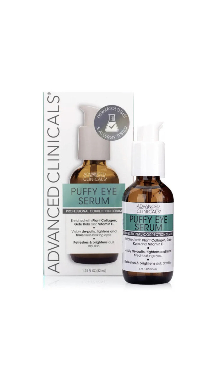 Advanced Clinicals Puffy Eye Serum 1.75 Fl Oz (52mL)