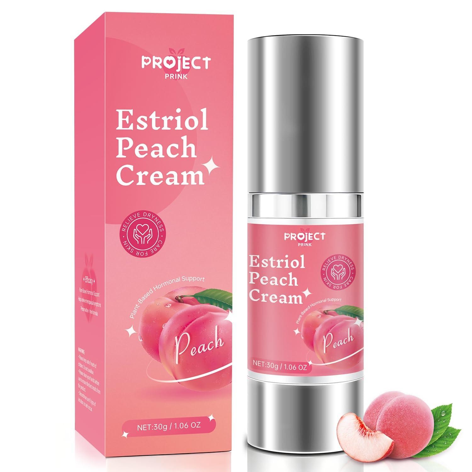 Silky Peach Cream for Women, Vaginal Estrogen Cream for Women Hormone Balance, R