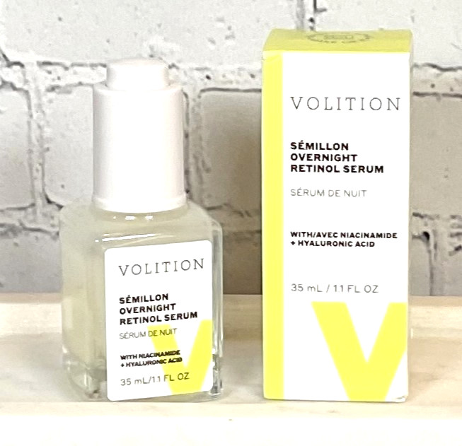 NIB VOLITION Semillon Overnight Retinol Serum 1.1 fl oz HYALURONIC ACID MSRP $74