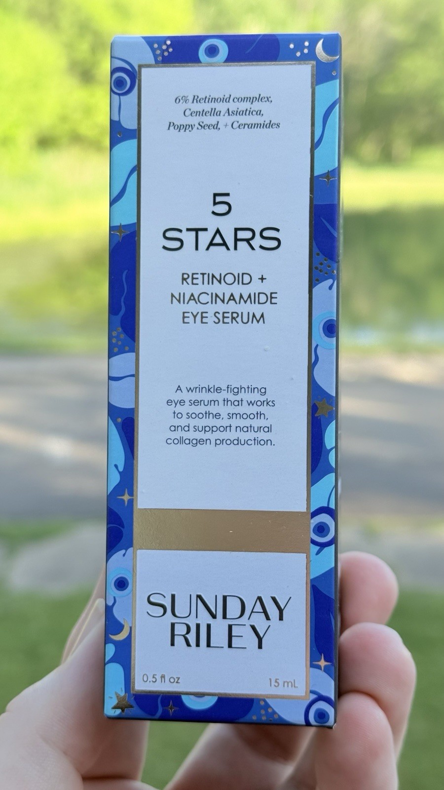 Sunday Riley 5 Stars Retinol Eye Serum Niacinamide Dark Circles Wrinkles 0.5 oz