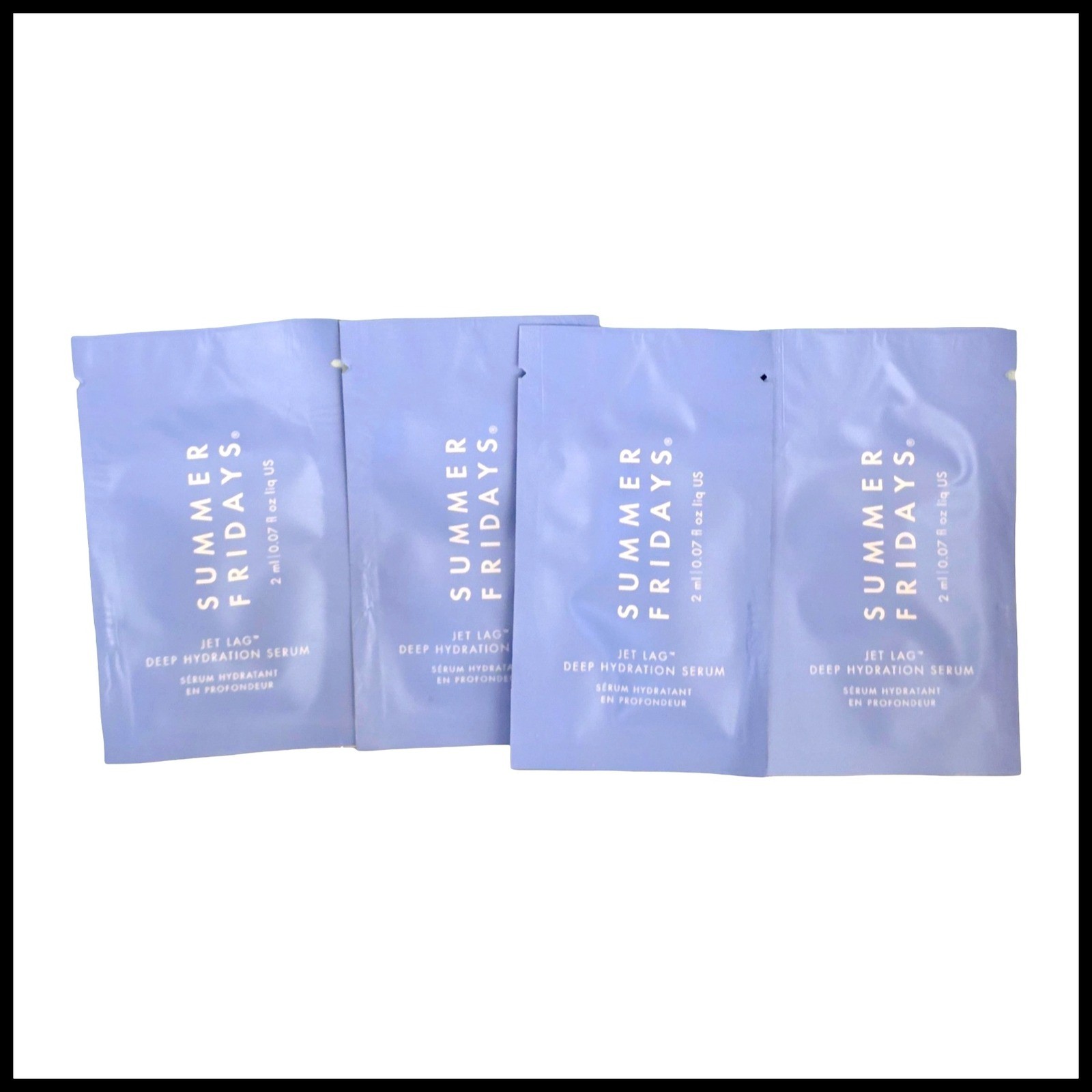 Summer Fridays Jet Lag Deep Hydration Serum 4 Sample Packets 2ml 0.07oz Each NEW